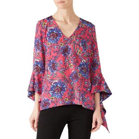Prabal Gurung Collective Floral Blouse 4 - Picture 1 of 8